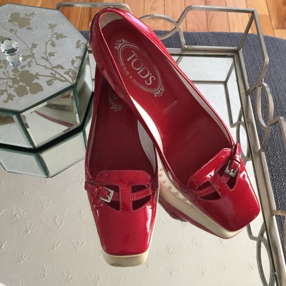 Tod's Shoes - Tod’s aspen red Paton leather shoes loafers Italy